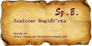 Szalczer Boglárka névjegykártya
