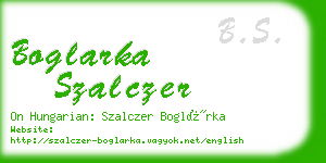 boglarka szalczer business card
